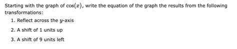 Solved Starting with the graph of cos(x), ﻿write the | Chegg.com