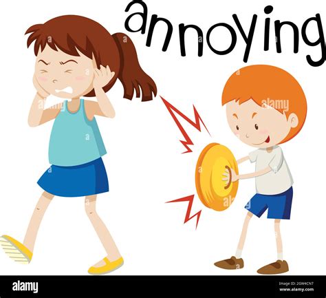 Young boy annoying girl Stock Vector Image & Art - Alamy