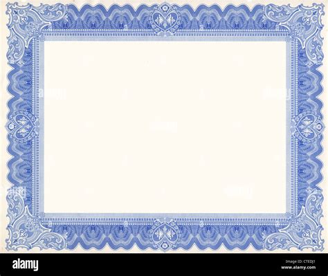 Certificate Border Design Blue