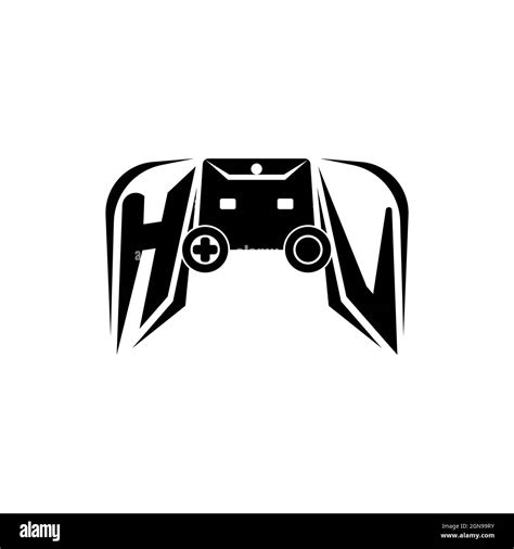 HV Initial ESport gaming logo. Game console shape style vector template Stock Vector Image & Art ...