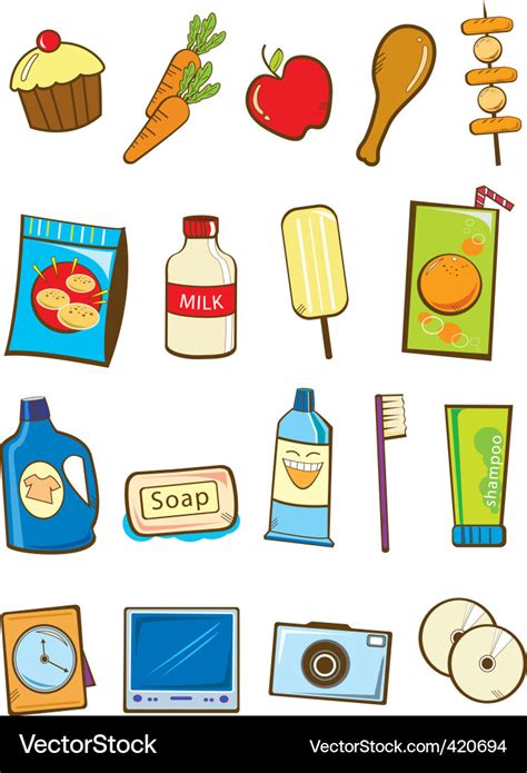 Supermarket item Royalty Free Vector Image - VectorStock