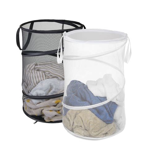 Collapsible Mesh Pop Up Laundry Clothes Hamper Basket