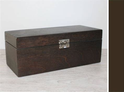 Dark Brown Wooden Storage Box / Keepsake Box / 9.05 X 3.54 X 3.54 Inch ...