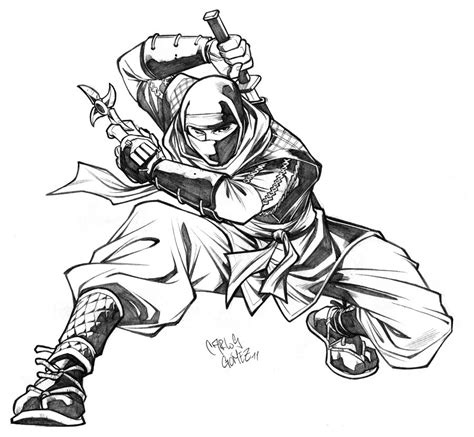 Ninja sketch commission by CarlosGomezArtist on deviantART | Ninja art, Warrior drawing, Drawings