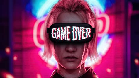 3840x2160 Girl Game Over Glasses 4K ,HD 4k Wallpapers,Images,Backgrounds,Photos and Pictures