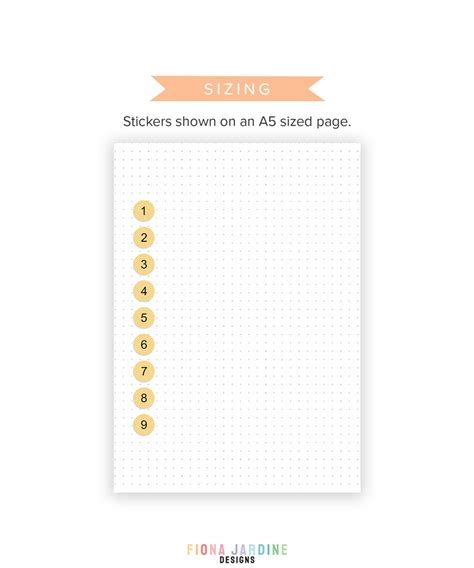 Number Printable Bullet Journal Stickers Printable Planner - Etsy