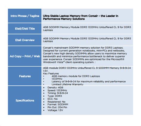 FREE 12+ Spec Sheet Samples in PDF | Google Docs | Google Sheets | MS Excel | MS Word | Numbers ...