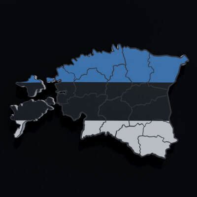 Political Map of Estonia - 3D Model by Tykryk