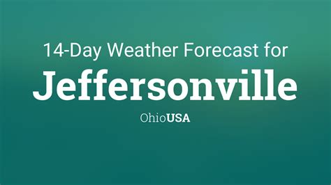 Jeffersonville, Ohio, USA 14 day weather forecast