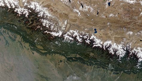 Large detailed satellite map of Nepal | Nepal | Asia | Mapsland | Maps of the World