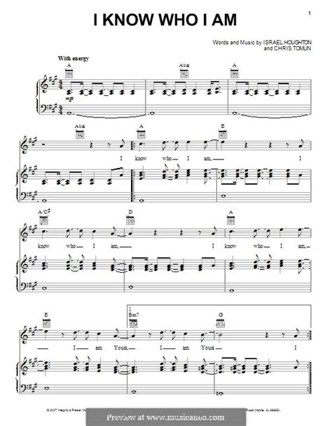 I Know Who I am by C. Tomlin, I. Houghton - sheet music on MusicaNeo