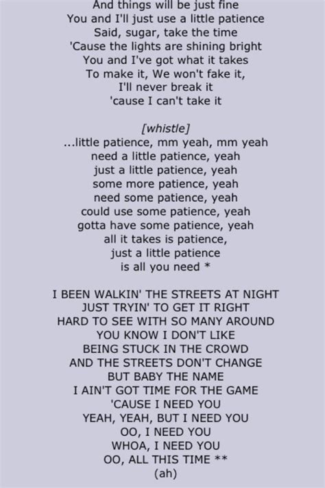 Guns N Roses. " Patience ". Second Half | Music lyrics, Love songs lyrics, Love songs