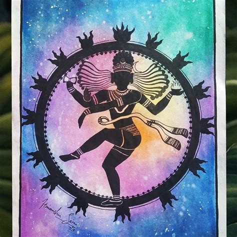 Natraj....the hero of cosmic dance #shiva #dance #watercolor #silhoutte ...