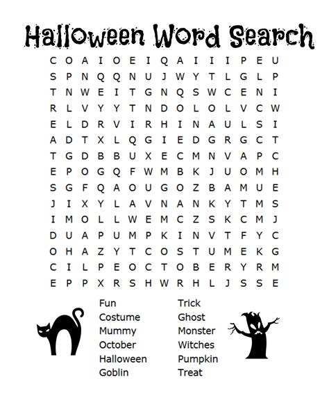 FREE Halloween Word Search & Counting Printables