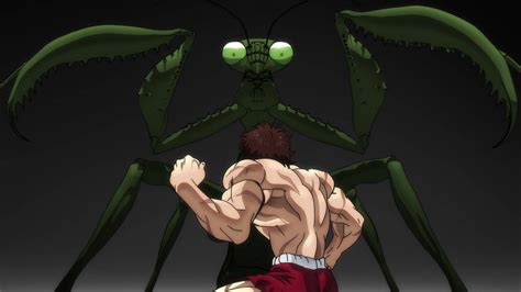 Download Baki Hanma Against Green Mantis Wallpaper | Wallpapers.com