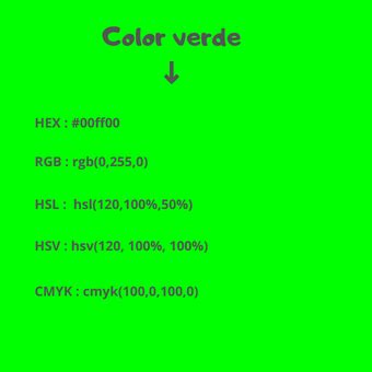 Códigos html del Color verde Esquemas ⇨【RGB,HSL,HEX】