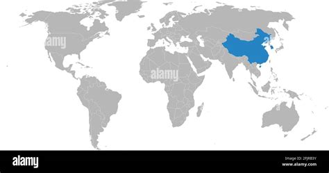 South Korea, China countries isolated on world map. Maps and ...