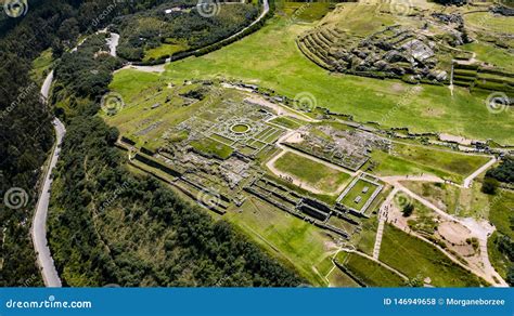 Aerial Top View of the Inca Ruins of Sacsayhuaman Stock Photo - Image of ancient, park: 146949658