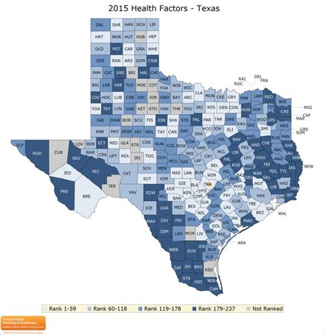 Texas Rankings Data | County Health Rankings & Roadmaps - Texas Health ...