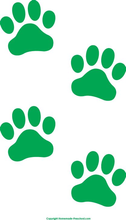 Green Paw Print - ClipArt Best