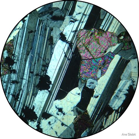 "Plagioclase Laths and Pyroxene Thin Section " by Ane Slabic | Redbubble