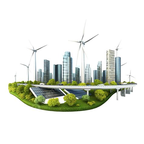 3d Illustration Infrastructure Renewable Energy, Infrastructure, Energy, Green PNG Transparent ...