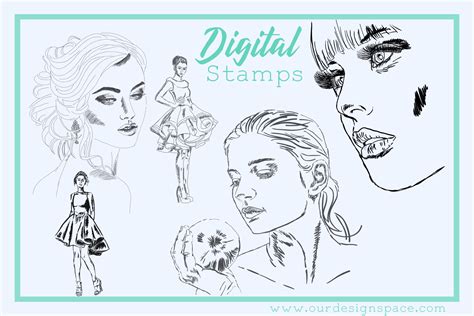 Woman - Digital Stamps