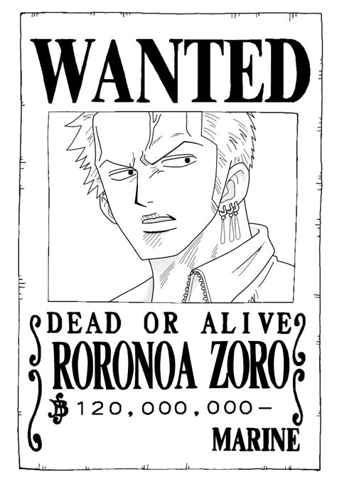 Roronoa Zoro Wanted Poster by trille130 on DeviantArt