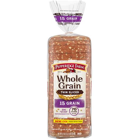 Pepperidge Farm Whole Grain Thin Sliced 15 Grain Bread, 22 oz. Loaf - Walmart.com - Walmart.com