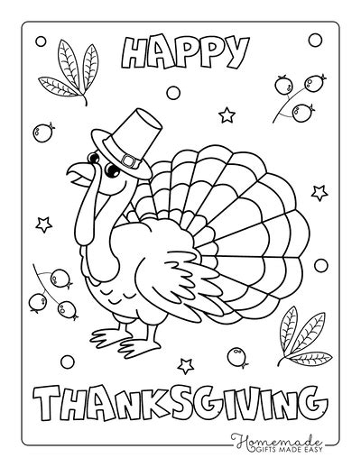 Free Thanksgiving Coloring Pages for Kids & Adults