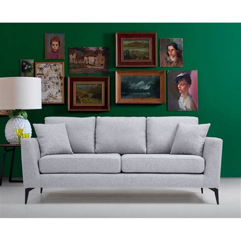 Artem Living Tempo Two Seater Fabric Sofa in Light Gray - 2023-SF-Lt Gray