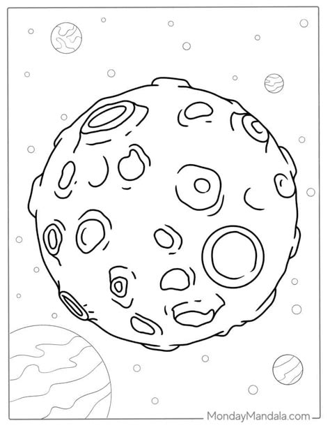 20 Moon Coloring Pages (Free PDF Printables)