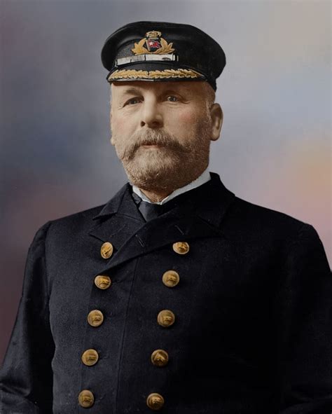 Captain Edward J Smith 1850-1912. Captain of the Titanic. Restored and Hand-coloured by Paul ...