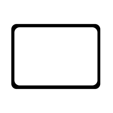 blank tablet element on transparent background, black border rectangle ...