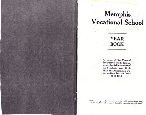 Memphis Tech High - Memphis Vocational Hight School 1915-1916