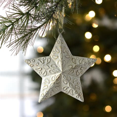 Embossed Metal Star Ornament | Diy christmas ornaments, Christmas ...