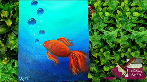 STEP-BY-STEP Fish acrylic painting-Easy acrylic painting-Acrylic painting for beginners - YouTube
