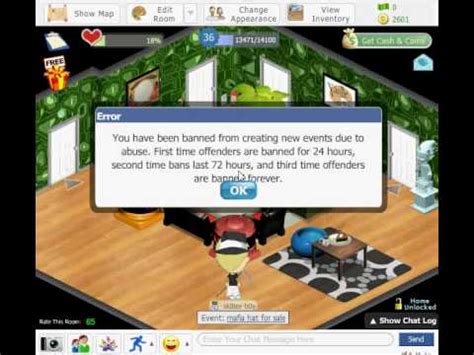 Yoville banned from creating events - YouTube