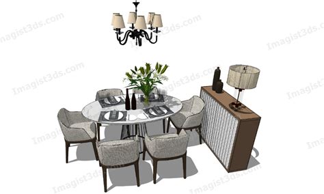 #070065 – 3D Dining Table & Chairs – Imagist3ds – 3D Product ...