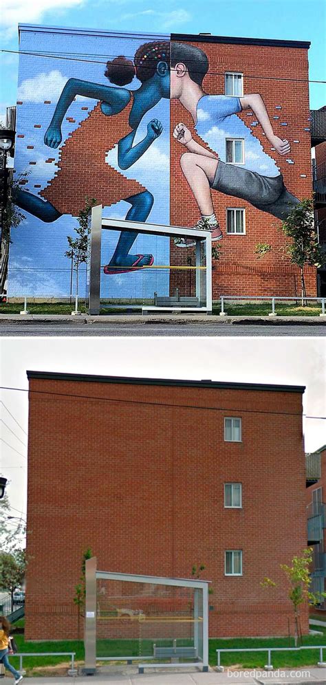 10+ Incredible Before And After Street Art Transformations That’ll Make You Say Wow