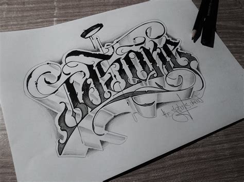 Chicano Arte Tattoo Lettering Design Sketch Tattoo Design Chicano | The ...