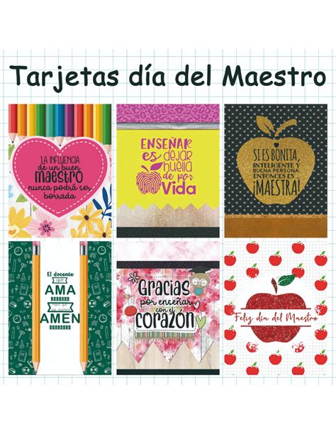 Tarjetas día del maestro