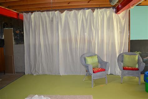 Sunny Carrier: Basement Playroom Update and Wire Curtain Rod DIY