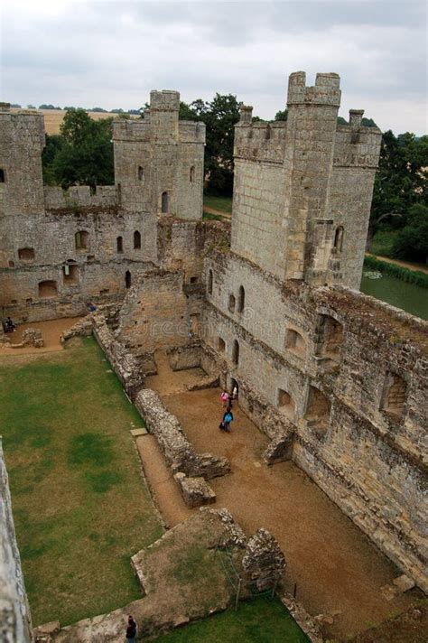 Bodiam castle interior. stock image. Image of moated, water - 2115427