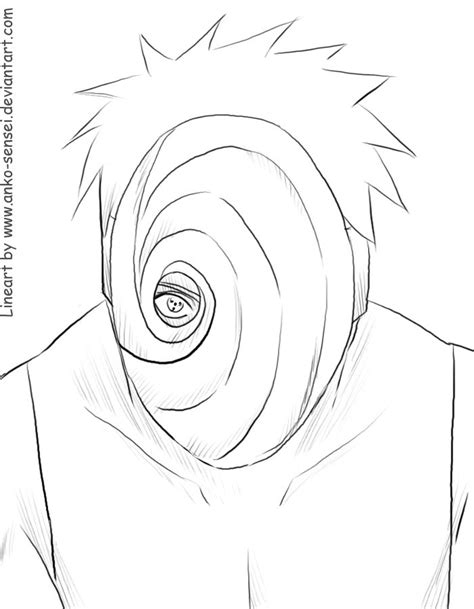 Tobi_Uchiha Madara_Lineart by Anko-sensei.deviantart.com on @DeviantArt ...