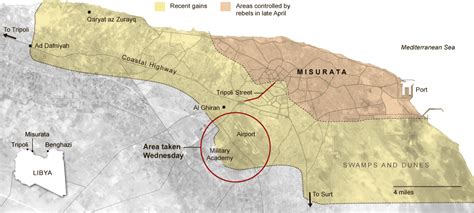 Rebels Gain Ground in Misurata - Map - NYTimes.com