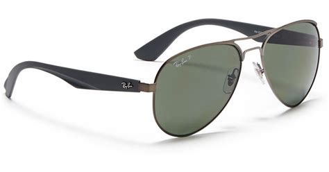 Ray-ban Titanium Frame Plastic Temple Aviator Sunglasses in Gray for Men (Grey,Metallic) | Lyst