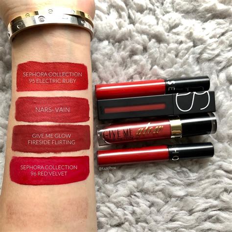 Swatches of my red liquid lipstick picks for fall! Going to try to post ...