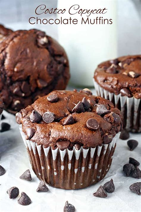 Double Chocolate Muffins (Costco Copycat Recipe) | Let's Dish Recipes