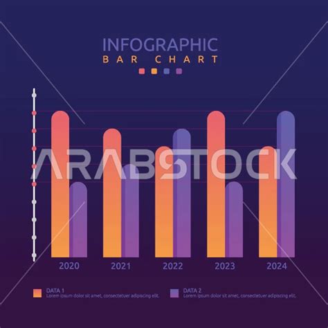 Vector Diagram, Business Template, Statistical Data, Arrow Bar Graph ...